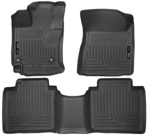 Toyota Venza Floor Liners - Front + Rear - Husky Liners - WeatherBeater - Black - 2015